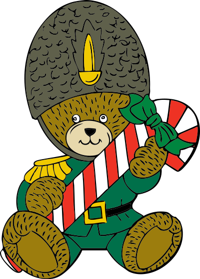 Christmas guard bear clipart