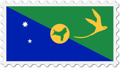 Christmas Island flag stamp clipart
