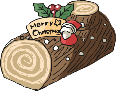 Christmas Log Cake clipart