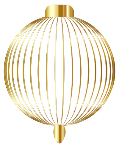Christmas Ornament Silhouette Gold No BG clipart