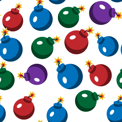 Christmas ornaments seamless pattern clipart