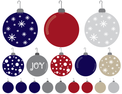 Christmas Ornaments Set clipart