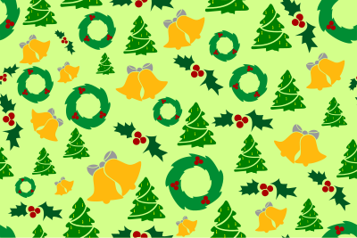 Christmas pattern (colour) clipart