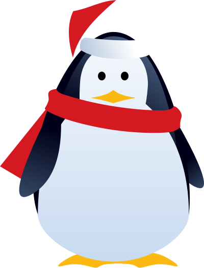 Christmas penguin clipart