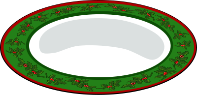 Christmas Plate clipart