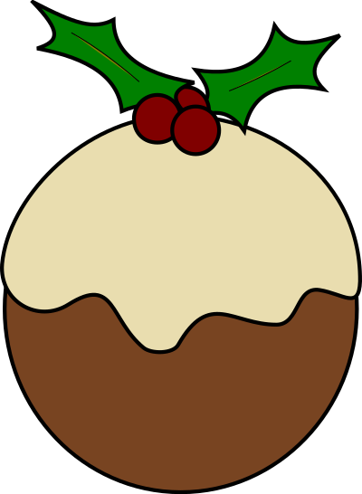 Christmas pudding clipart