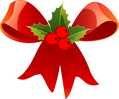 Christmas ribbon clipart