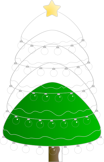 Christmas tree. Arbol de Navidad clipart