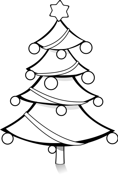 Christmas Tree Coloring Page clipart