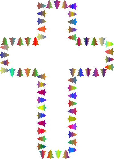 Christmas Tree Cross Polyprismatic clipart