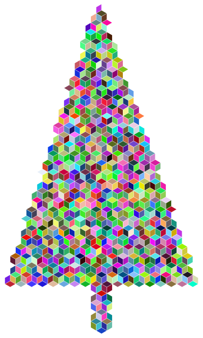 Christmas Tree Cubes Prismatic clipart