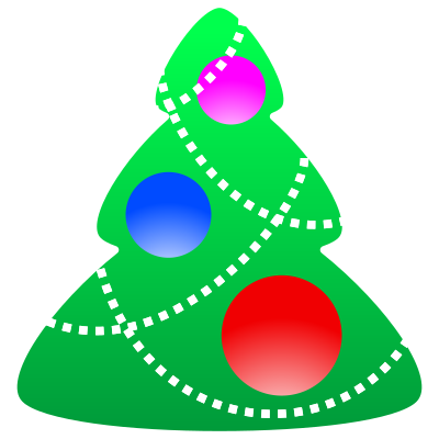 Christmas tree icon clipart