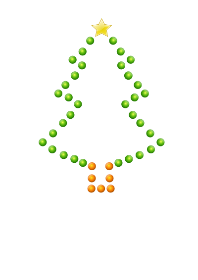 Christmas Tree in Lights (Glossy) clipart