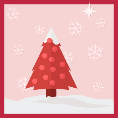 Christmas Tree in the Snow clipart