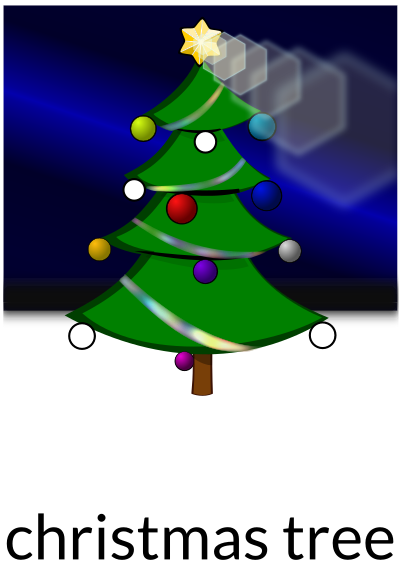 Christmas tree recolored clipart