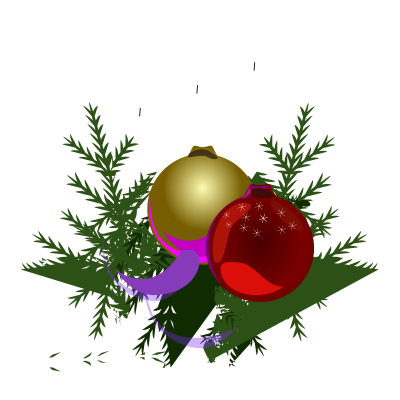 Christmas tree toys clipart