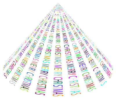 Christmas Tree Typography Type II Prismatic clipart