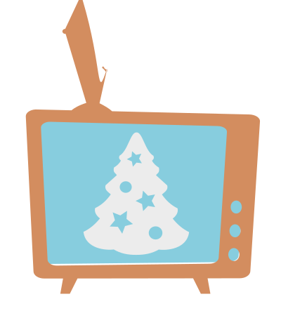 Christmas TV clipart