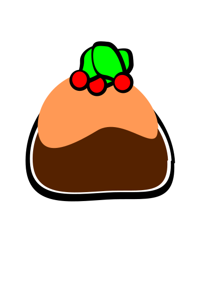 Christmass pudding clipart
