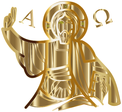 Christo Pantocrator Gold clipart