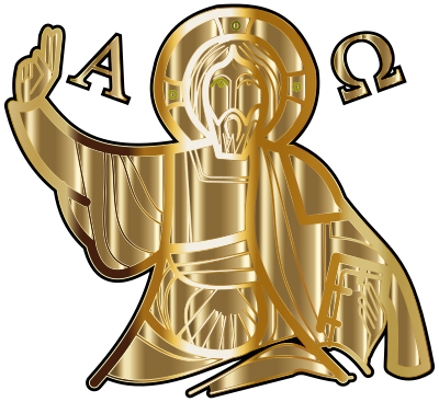 Christo Pantocrator Gold Variation 2 clipart