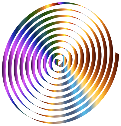 Chromatic 3D Spiral clipart