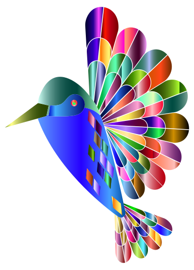 Chromatic Abstract Hummingbird clipart