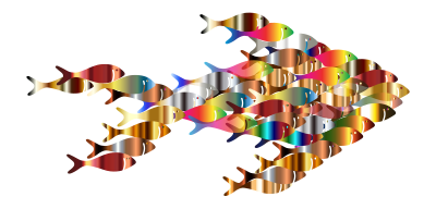 Chromatic Colorful Fish Fractal clipart