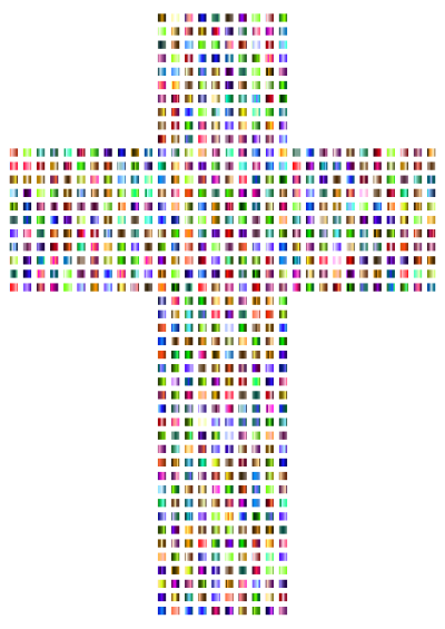 Chromatic Cross Squares No background clipart