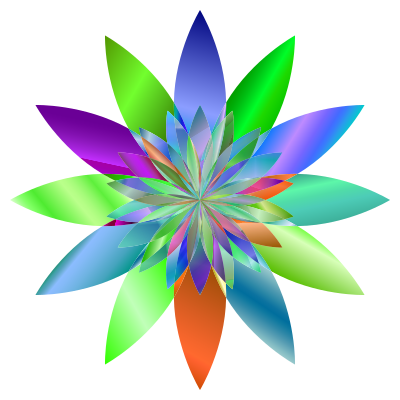 Chromatic Flower 3 Variation 2 clipart