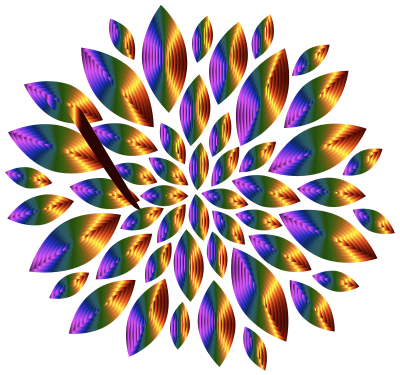 Chromatic Flower Petals 10 clipart