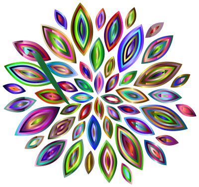 Chromatic Flower Petals clipart