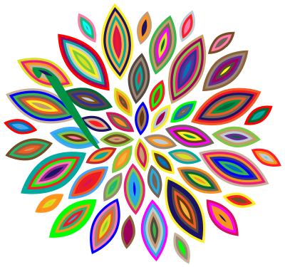 Chromatic Flower Petals 3 clipart