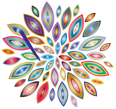 Chromatic Flower Petals 4 clipart