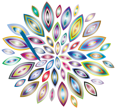 Chromatic Flower Petals 5 clipart