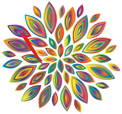 Chromatic Flower Petals 6 clipart