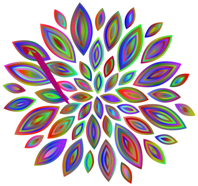 Chromatic Flower Petals 7 clipart