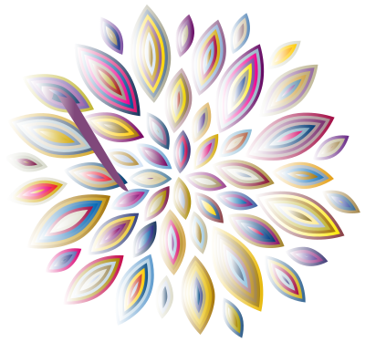 Chromatic Flower Petals 8 clipart