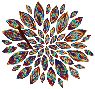 Chromatic Flower Petals 9 clipart