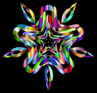 Chromatic Flower Silhouette 6 clipart