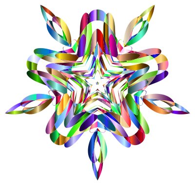 Chromatic Flower Silhouette 6 No Background clipart