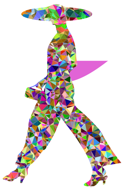 Chromatic Gem Woman Walking clipart