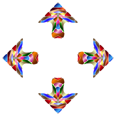 Chromatic Geometric Arrows 2 clipart