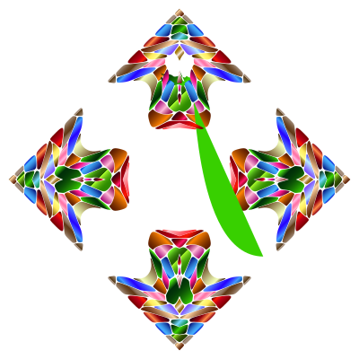 Chromatic Geometric Arrows clipart