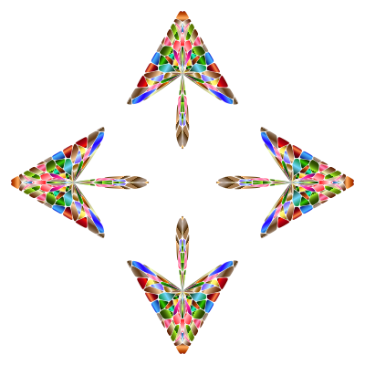 Chromatic Geometric Arrows 3 clipart