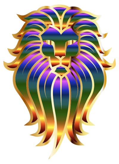 Chromatic Lion Face Tattoo 2 No Background clipart
