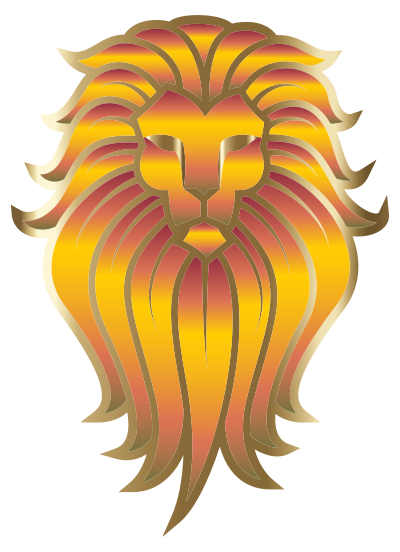 Chromatic Lion Face Tattoo 3 No Background clipart