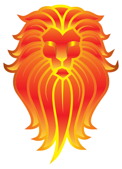 Chromatic Lion Face Tattoo 4 No Background clipart