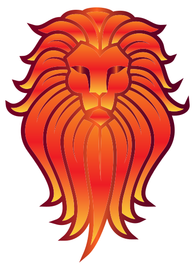 Chromatic Lion Face Tattoo 5 No Background clipart