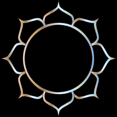 Chromatic Lotus Flower Line Art 2 clipart